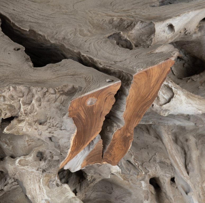 TIGA LIGHT NATURAL TEAK ROOT CONSOLE TABLE