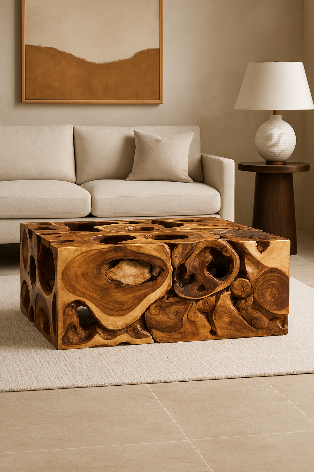 MESA DE CENTRO CUBE SCULPTED