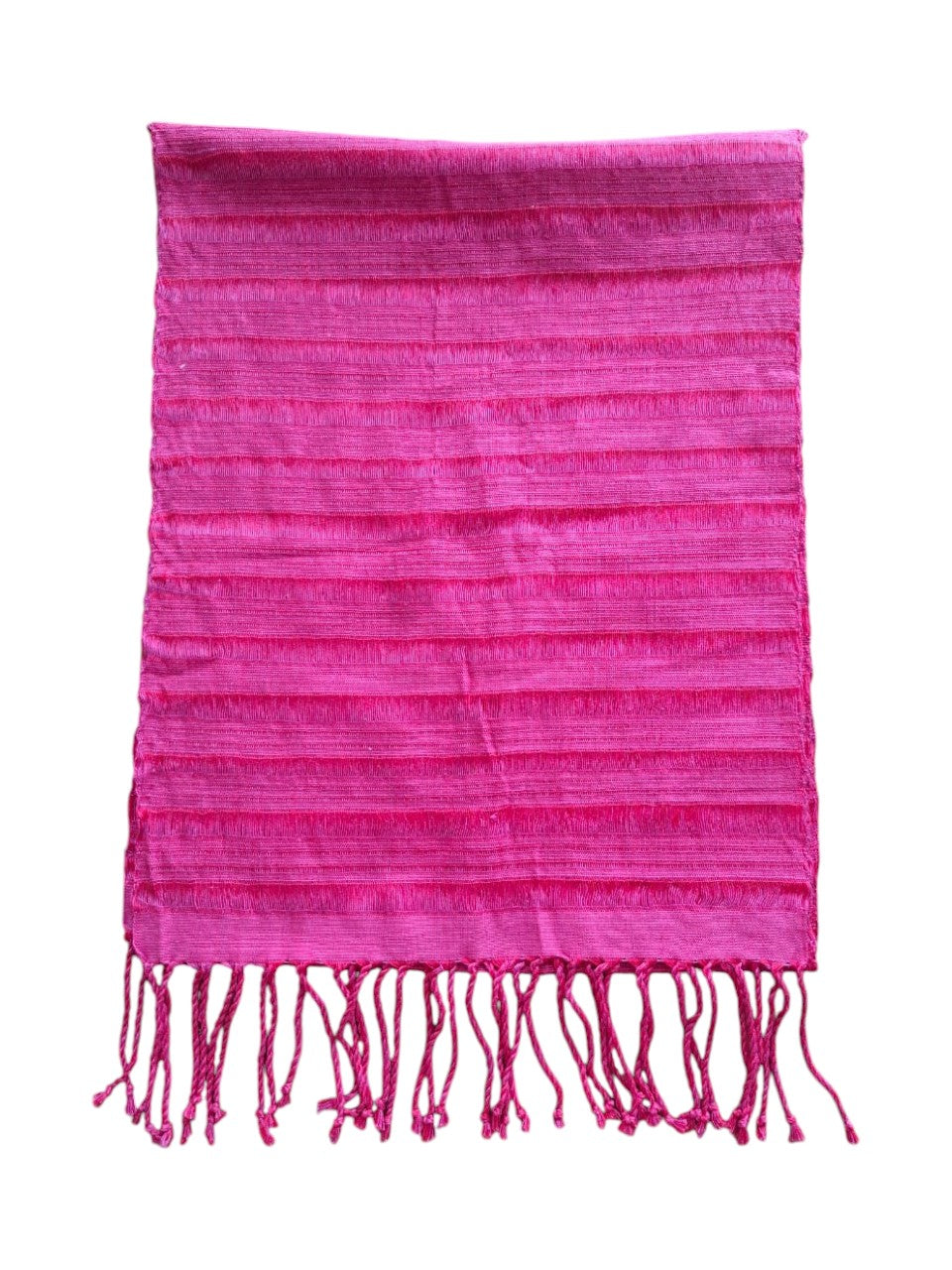 CAMINO TEXTURIZADO FUCSIA CON FLECOS