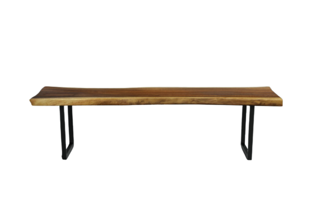 CARDOZA LIVE EDGE 86 INCH (NATURAL FINISH) W/U METAL LEGS