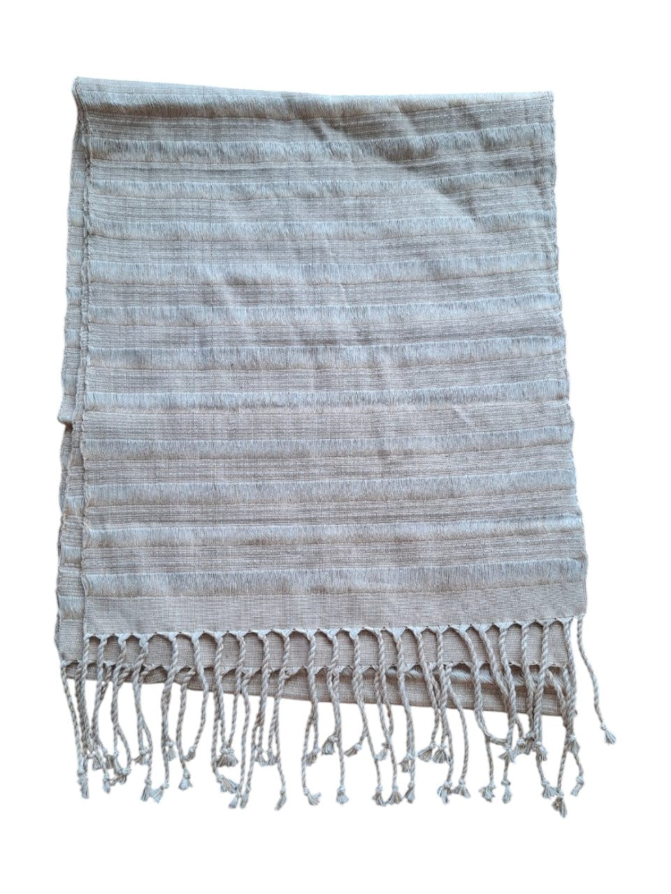 CAMINO BEIGE BRILLANTE DE TELAR