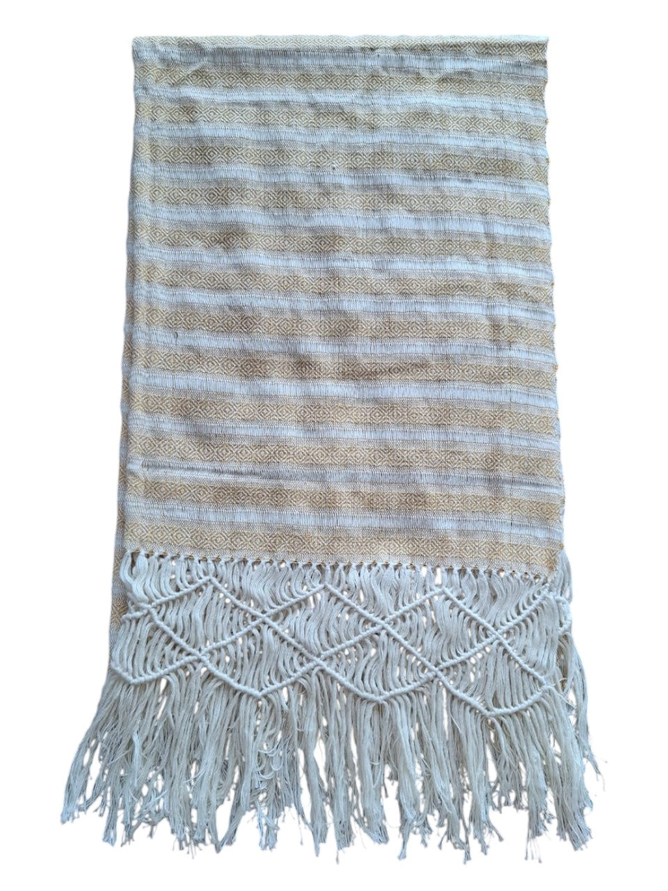 CAMINO AMARILLO Y ORO DE MACRAMÉ