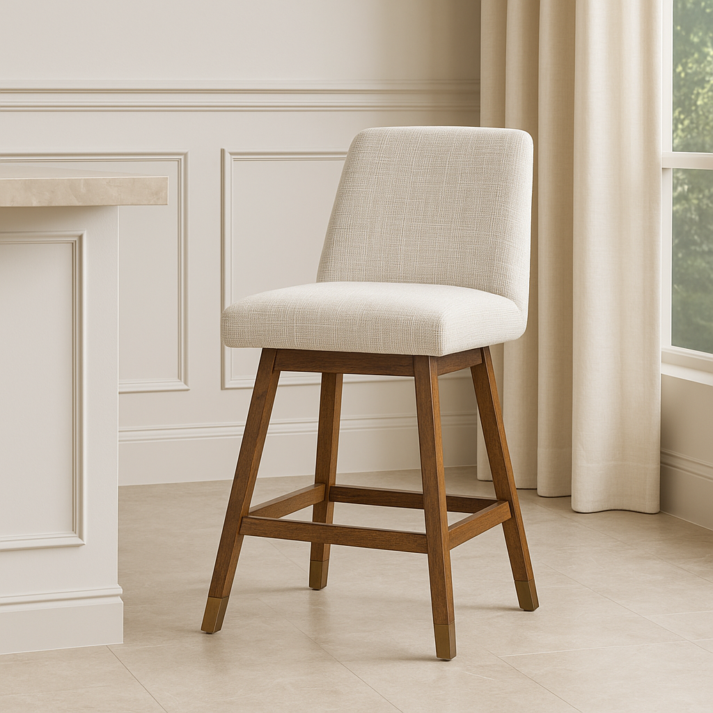 TABURETE GIRATORIO AMELIA BEIGE