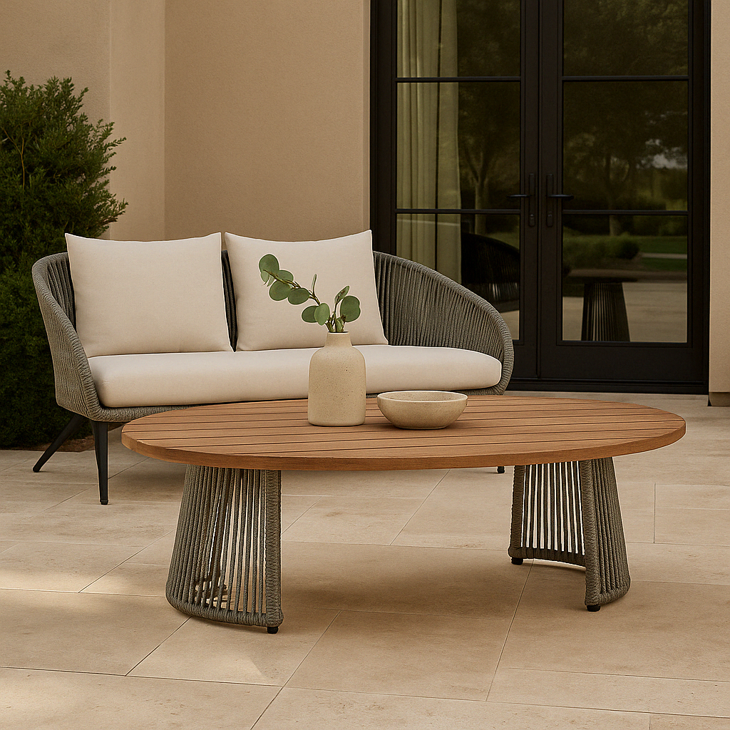 MESA DE CENTRO OVALADA VARONA