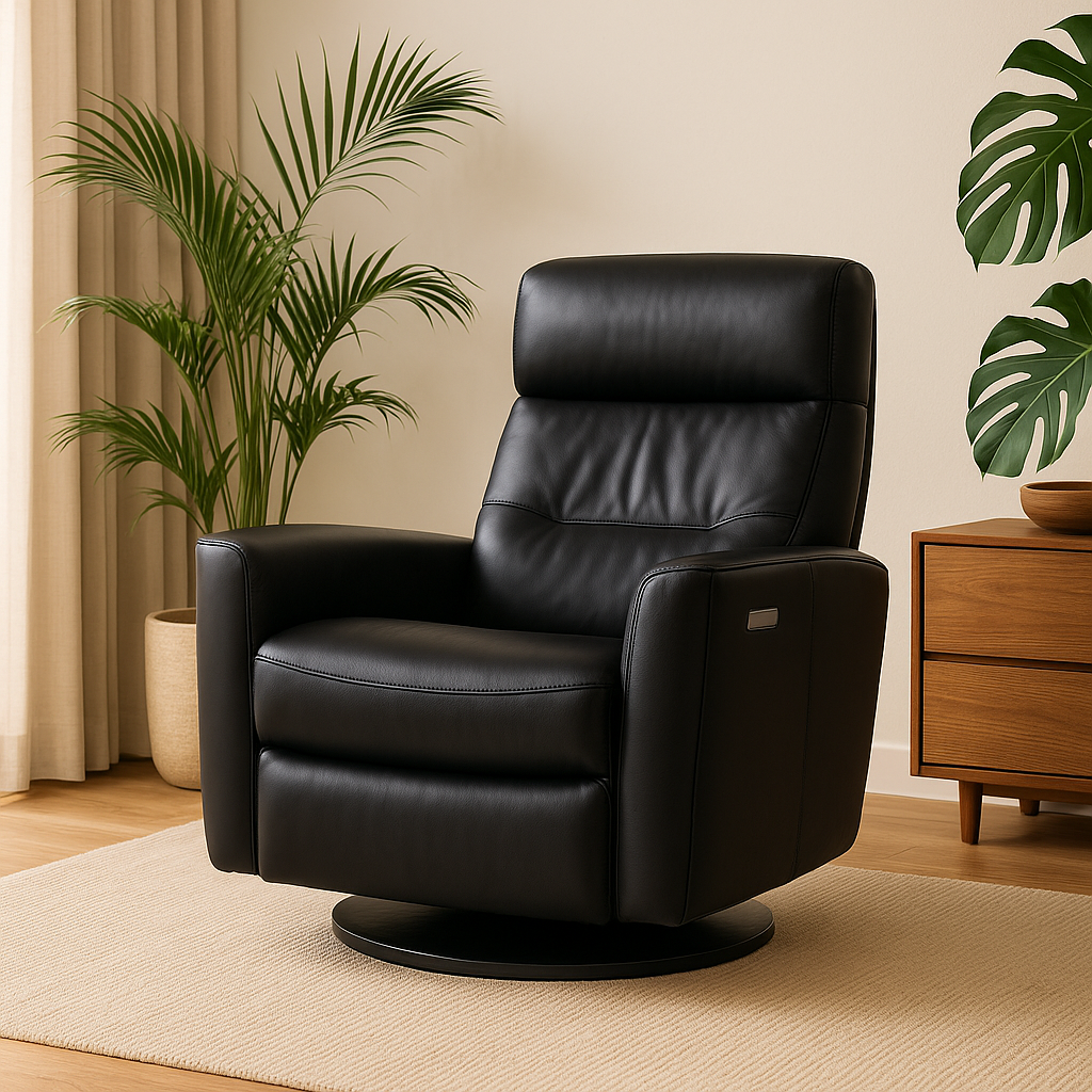 SILLÓN RECLINABLE GRAYSON COLOR NEGRO