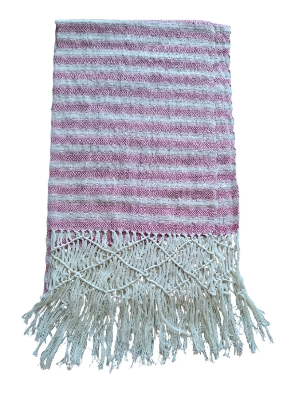 CAMINO ROSA CLARO DE MACRAMÉ