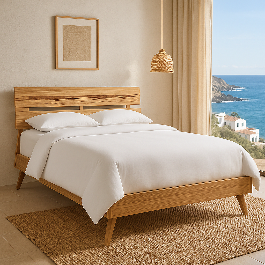 BASE Y CABECERA QUEEN NUDO NATURAL