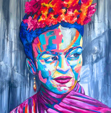 CUADRO DE ARTE FRIDA NEW AGE