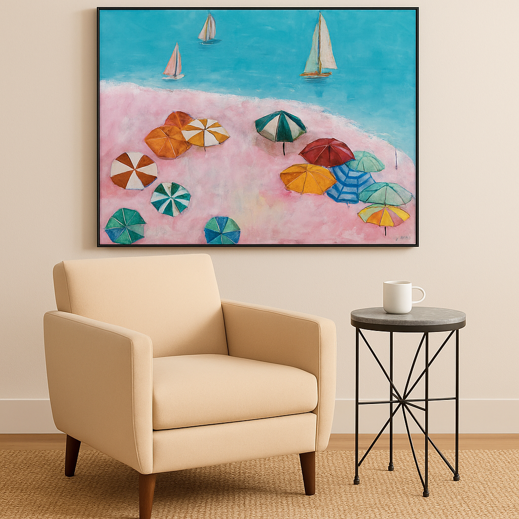 CUADRO DE ARTE PLAYA ROSA