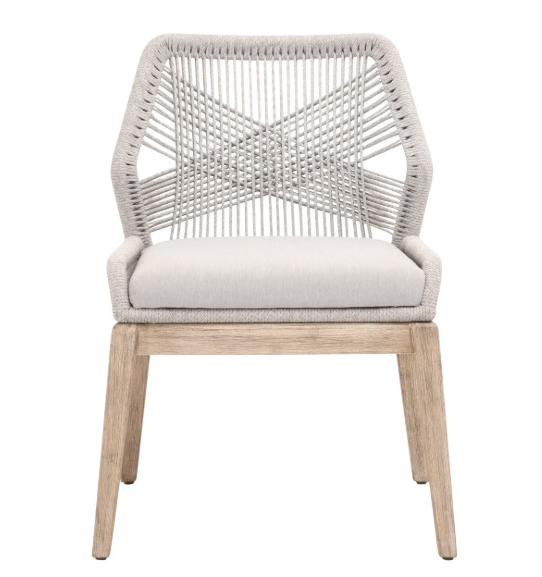 LOOM DIN CHR KD-WHT TAUPE/ PERFORMANCE PUMICE/NAT GRAY