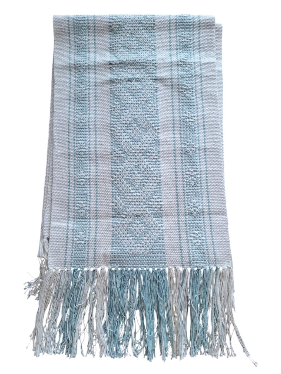 CAMINO RAYAS TURQUESA DE MACRAMÉ